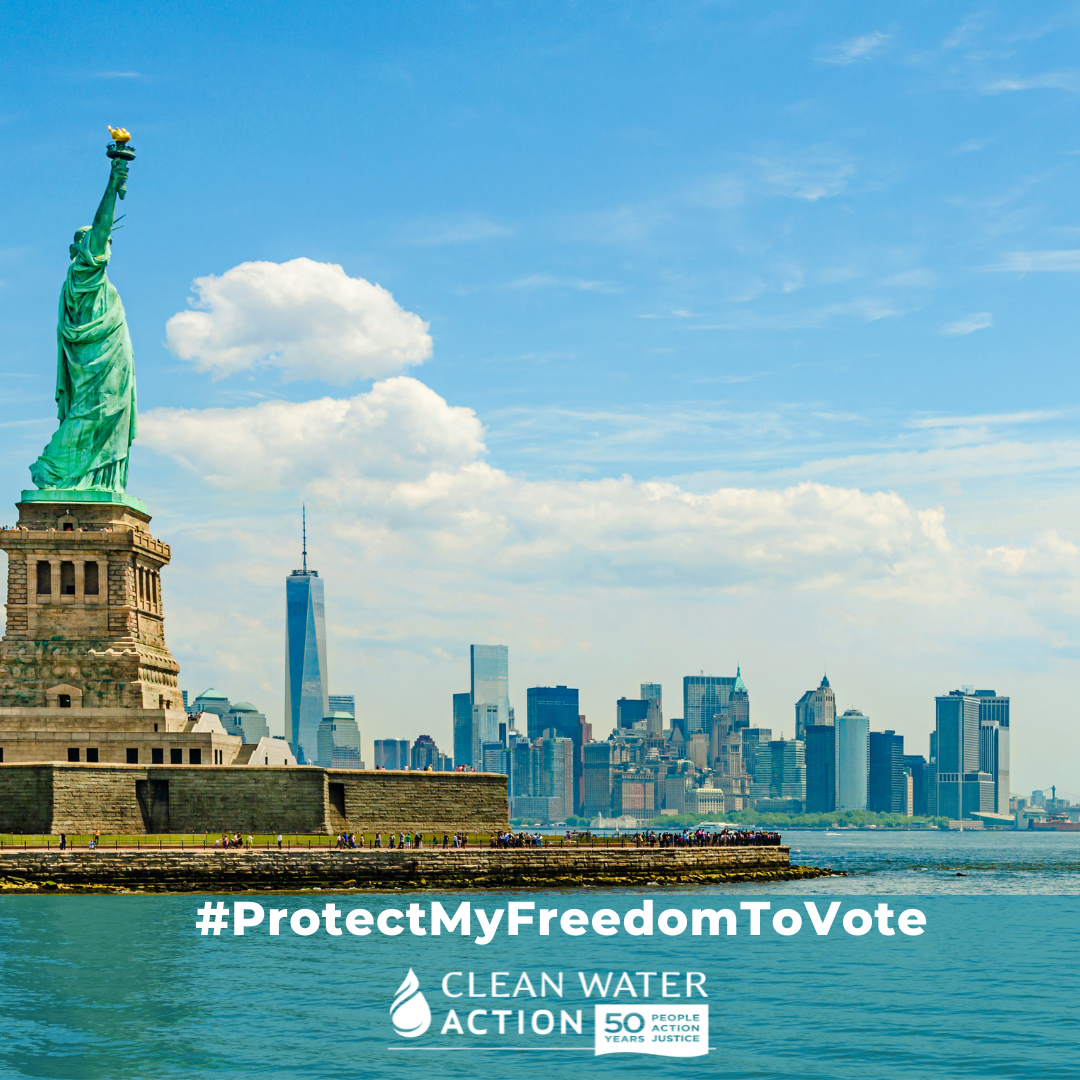 Statue of Liberty in New York Harbor. 