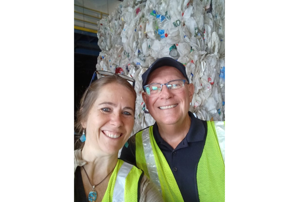 NJ Clean Water Action Marta Young at a Recycling Facility