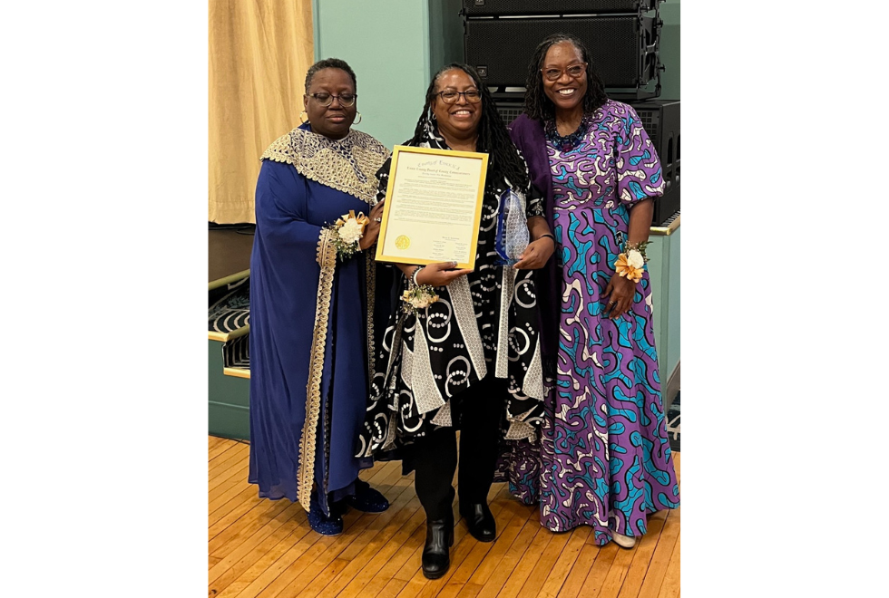 Image of Clean Water Action's Environmental Justice Director, Kim Gaddy, receiving a 2023 Award from NAACP