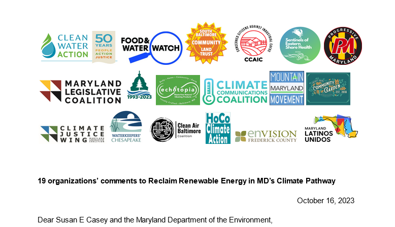 The header of the sign on letter below, showing the logos of the signatories listed below.