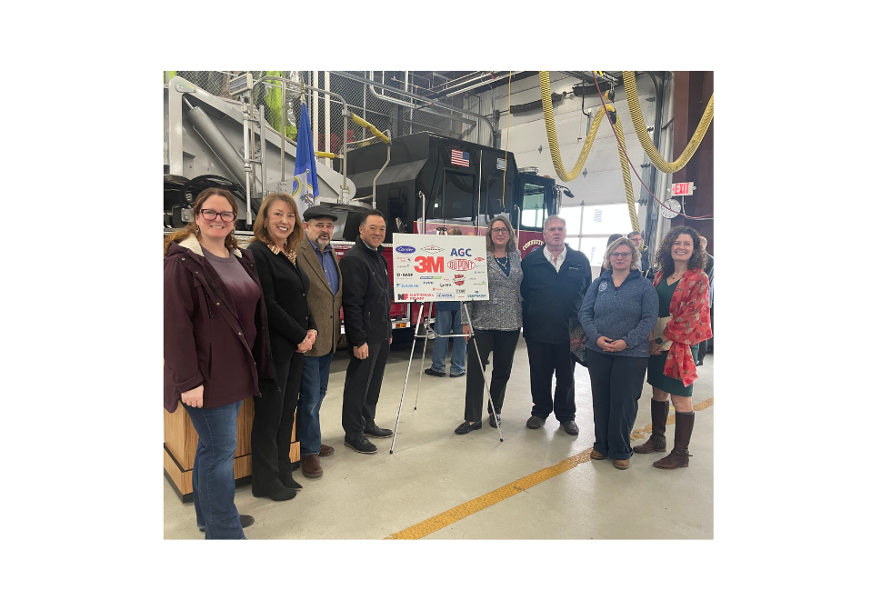 Image of Clean Water Action's CT State Director, Anne Hulick, at a press event with the Attorney General