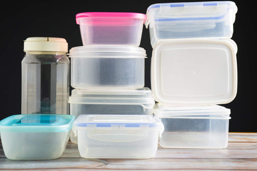 Image of assorted plastic containers for our PFAS press release.Source: Canva