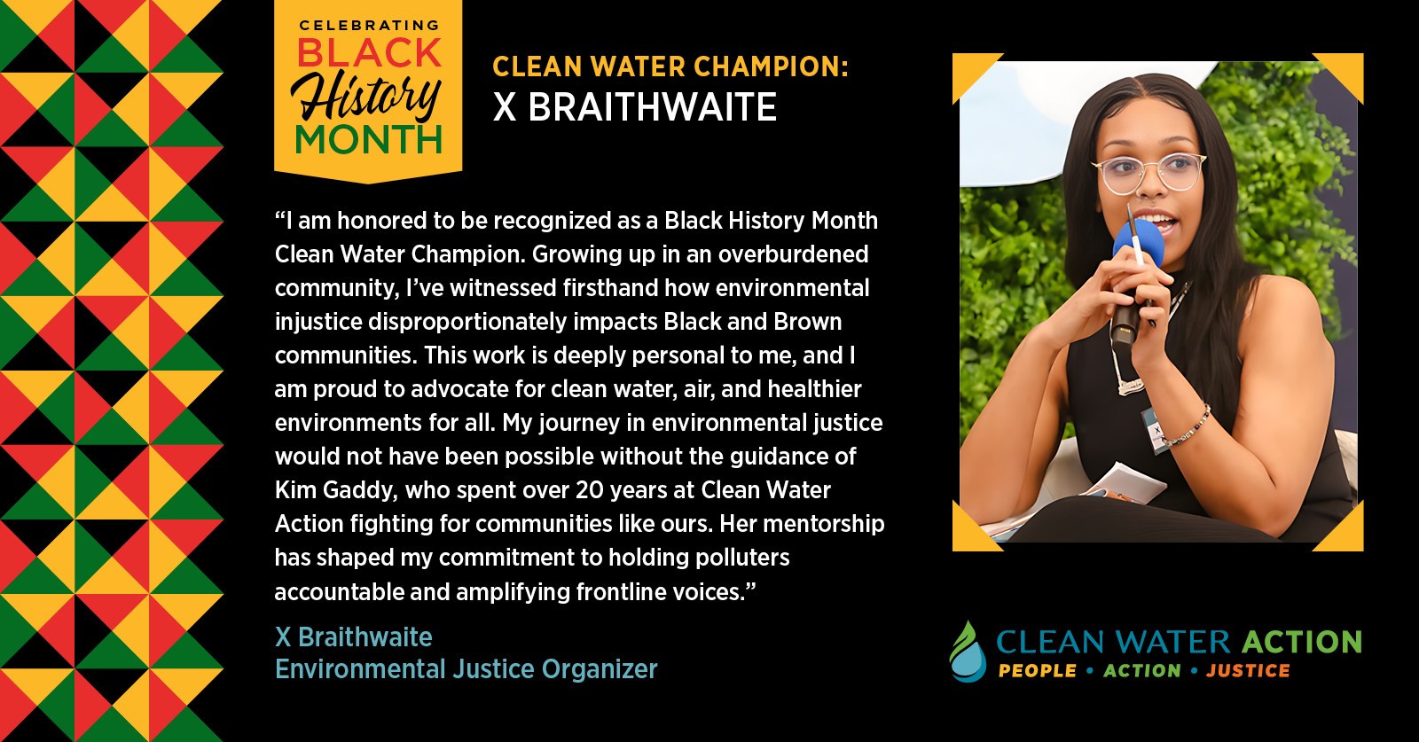 X Braithwaite - Clean Water Champion