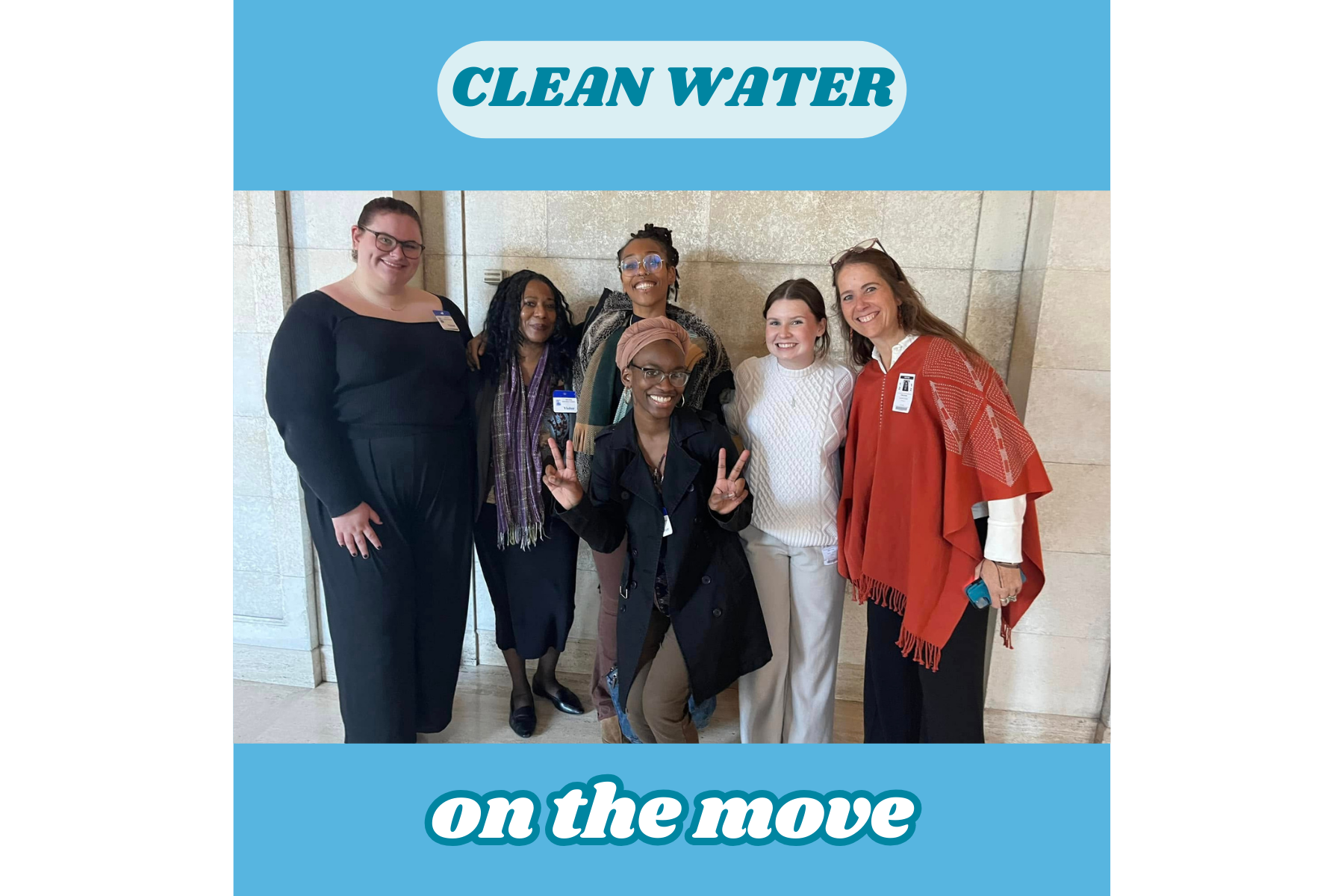 graphic design for clean water on the move