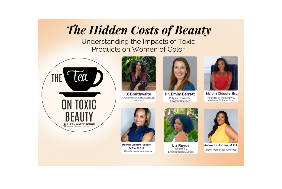 graphic design for Clean Water Action's Hidden Costs of Beauty webinar