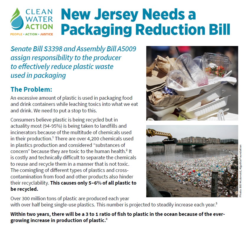 Image of NJ Packaging reduction bill fact sheet cover