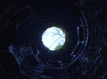 Looking at the sky from the bottom of a well