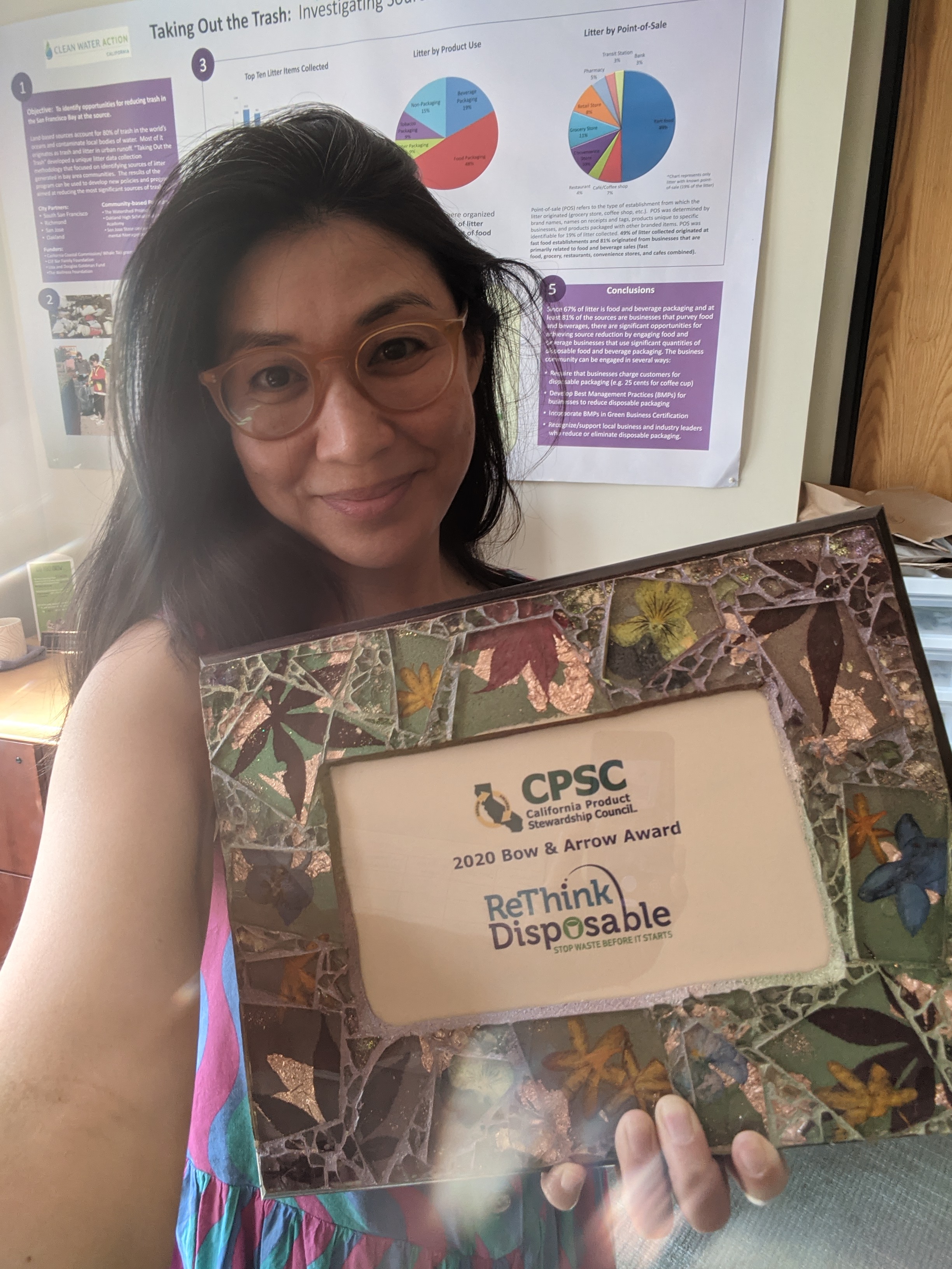 Grace Lee accepting the CPSC award