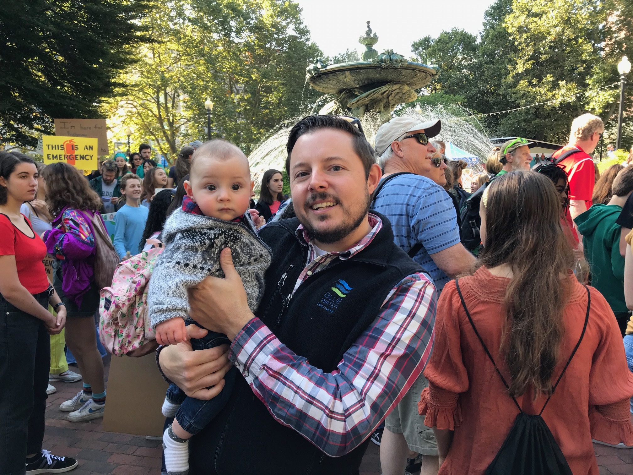 John and Henri at the Climate Strike