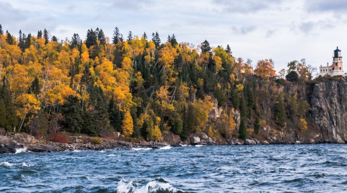 Minnesota Split Rock Lighthouse in the Fall