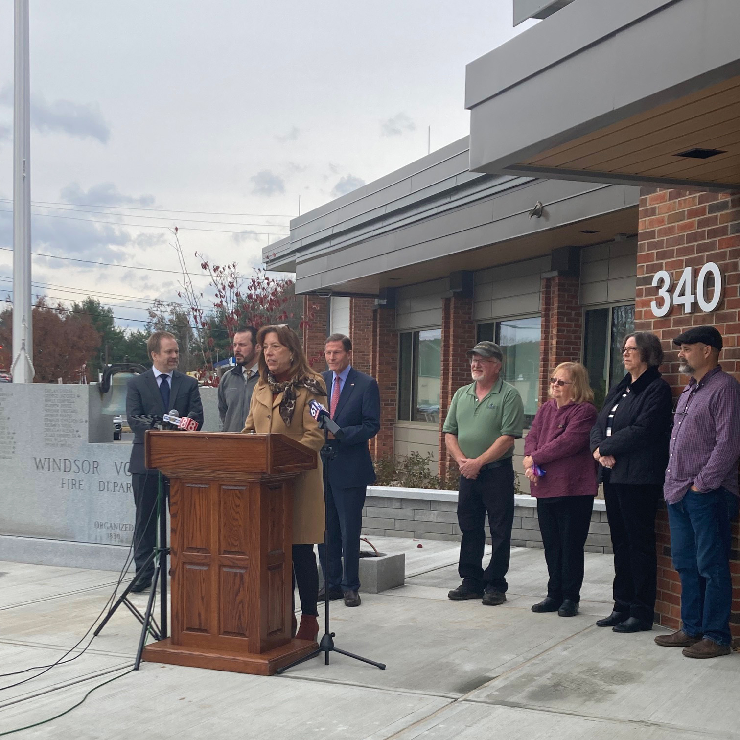 Clean Water Action's Connecticut Director Anne Hulick Speaking at a Press Conference