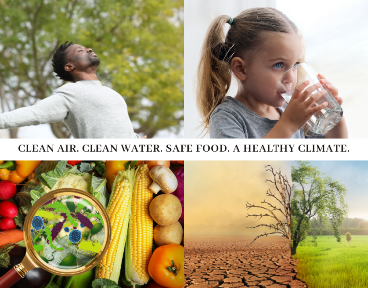 EPA Petition Graphic - Clean Air. Clean Water. Safe Food. Healthy Climate.