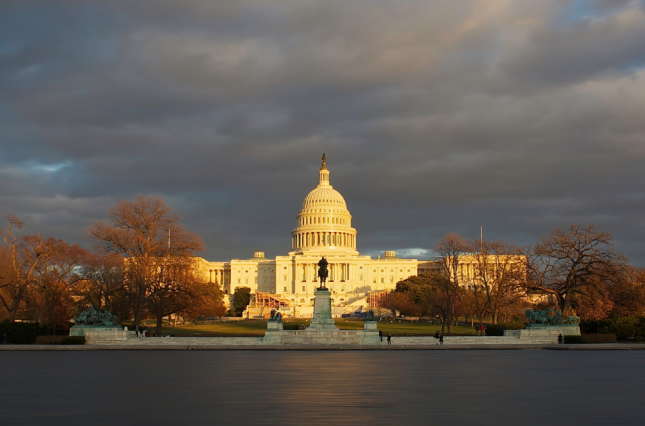 Stormy sky over the U.S. Capitol Building