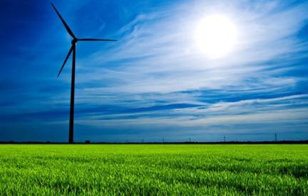 Clean Energy Wind Turbine Sun