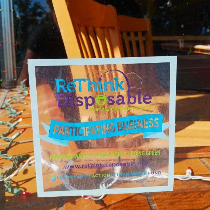 ReThink Disposable sticker