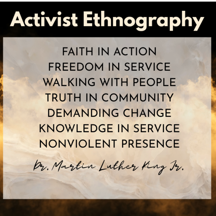 Activist Ethnography defined for MLK Day
