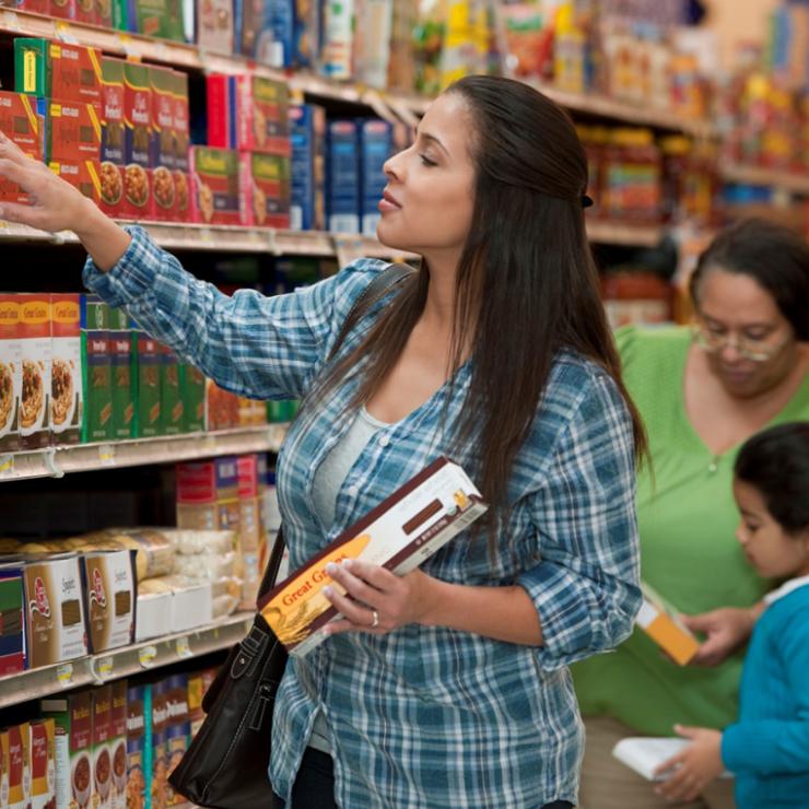 Women shopping at a market