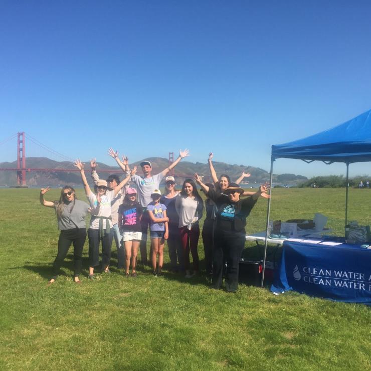 Our volunteers showing off the haul of trash