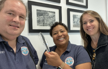 Image of Clean Water Action Zero Waste Organizer Marta Young with Red Bank Council persons