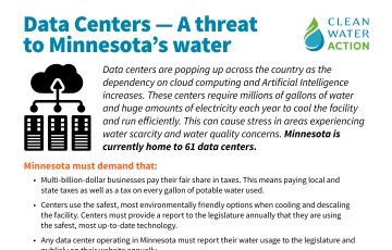Data Centers — A threat to Minnesota’s water  [Page 1]