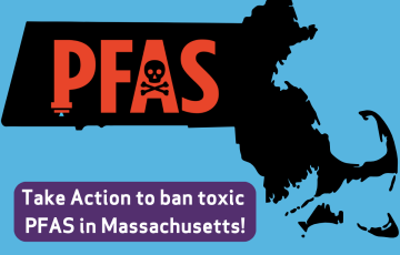 Graphic design for Clean Water Action's PFAS ban campaign