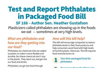 Test and Report Phthalates in Packaged Food Bill - Page 1