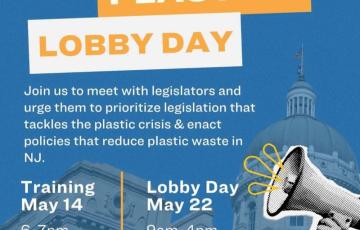 graphic design for people over plastics lobby day and rally in NJ!