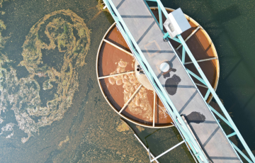 Water treatment at a fossil fuel power plant