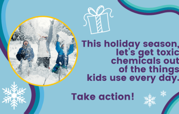 holiday version of toxic free kids graphic