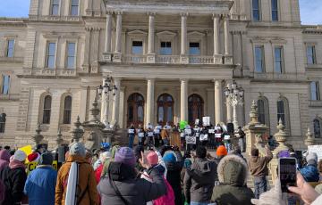 Michiganders Against Data Centers rally 