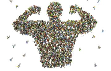 Large group of people as seen from above. Credit: Stockernumber2 / iStock