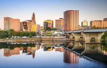 Hartford skyline and Connecticut River. Photo credit: Sean Pavone / iStock