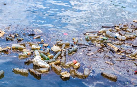Image of plastic waste in a body of water