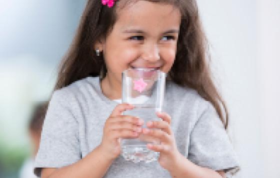 Girl drinking water