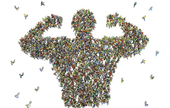 Large group of people as seen from above. Credit: Stockernumber2 / iStock