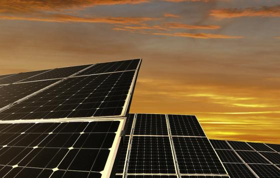 Solar panels, sunset. Photo credit: vencavolrab / iStock