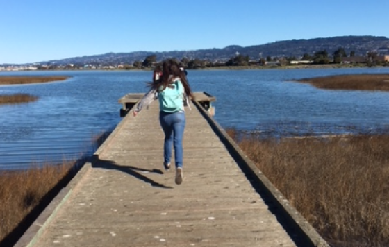 Madison Park student on field trip to MLK shoreline, photo credit Robin Morales
