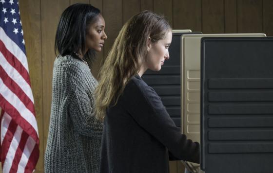Two women voting. Photo credit: Burlingham / Shutterstock