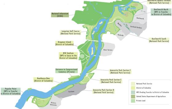 Map of the Anacostia in DC - Anacostia Waterfront Trust
